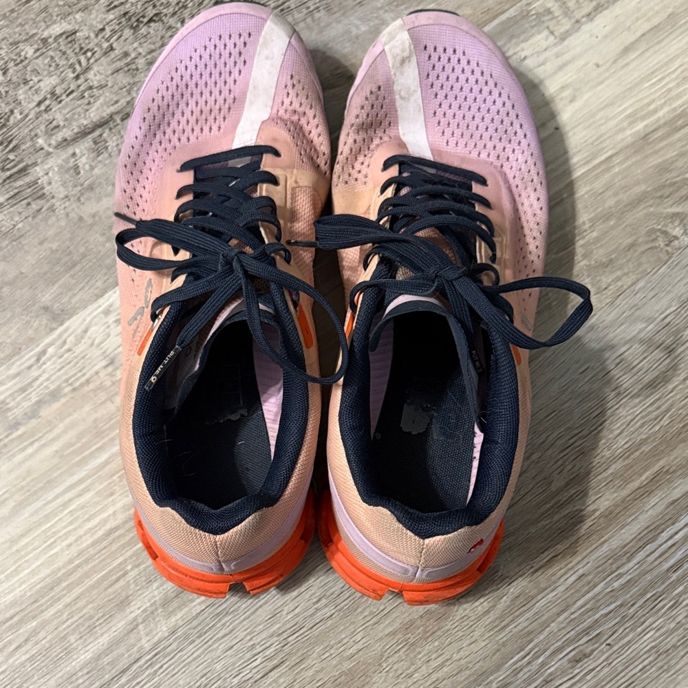 On Running Women's Pink and Orange Athletic Shoes